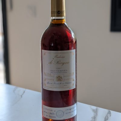 Château Rayne Vigneau, madame de Rayne, Sauterne