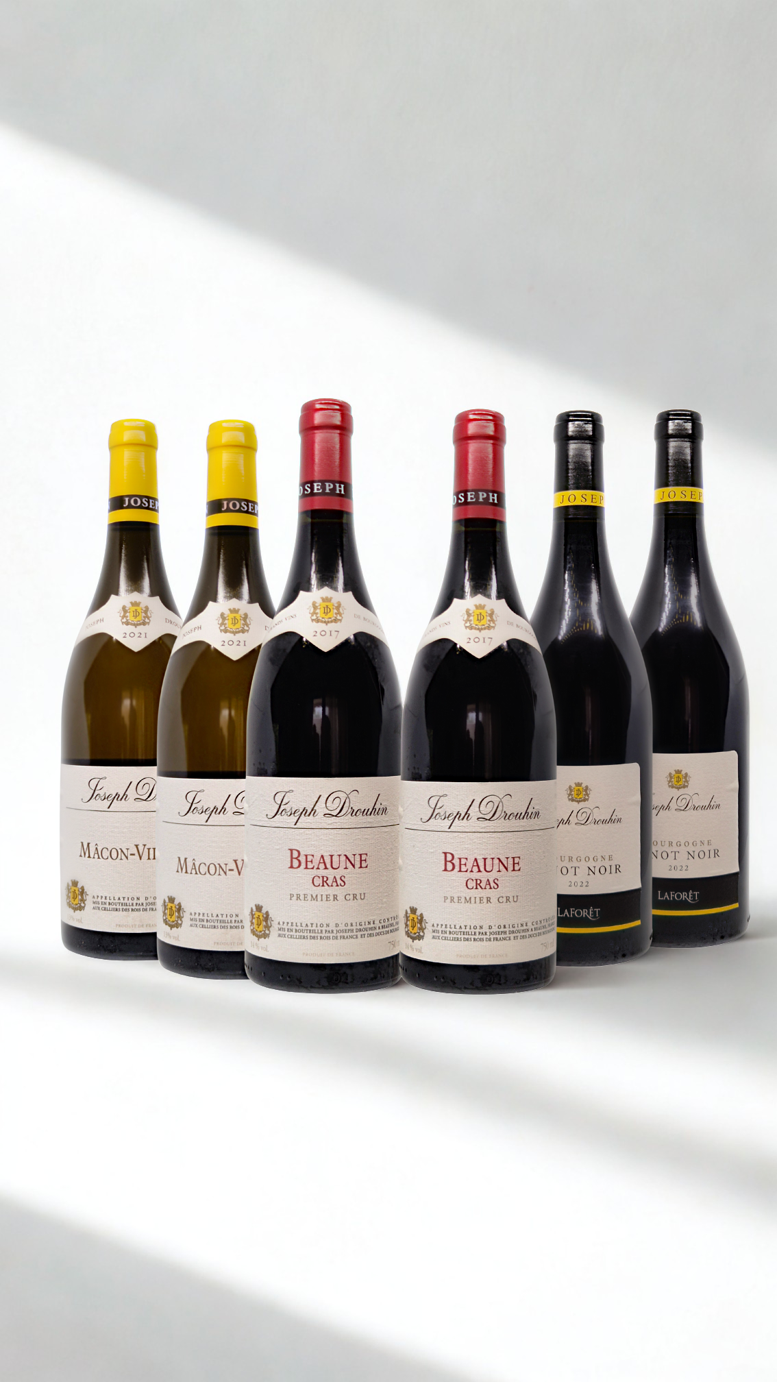 Sélection Joseph Drouhin – Mâcon x2 – Pinot Noir x2 – x2 Beaune les Cras